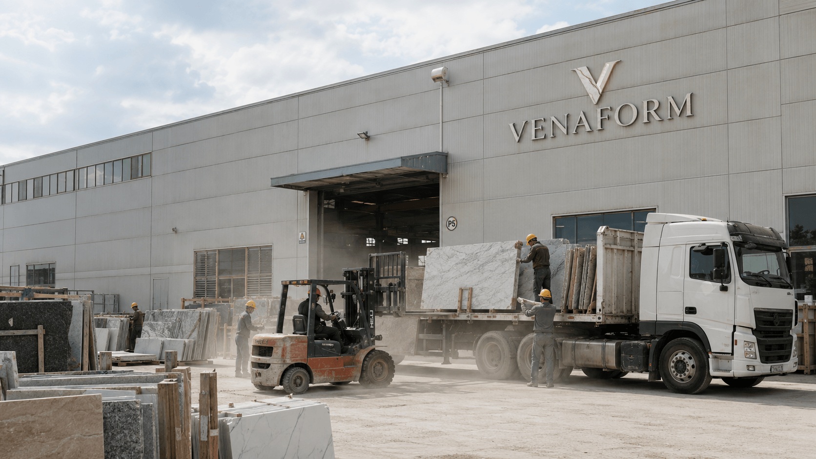Venaform stone processing factory and global stone supply